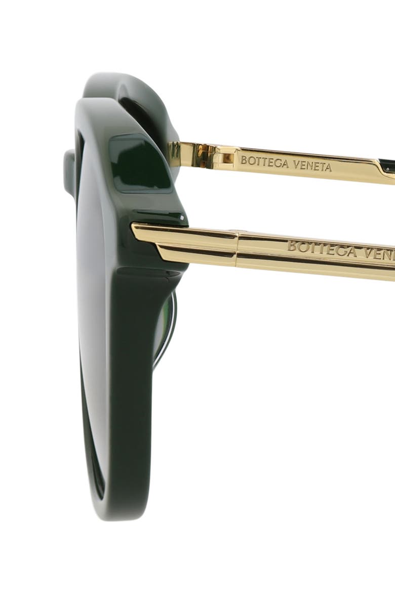 Bottega Veneta 55mm Square Sunglasses, Alternate, color, Green Green Green