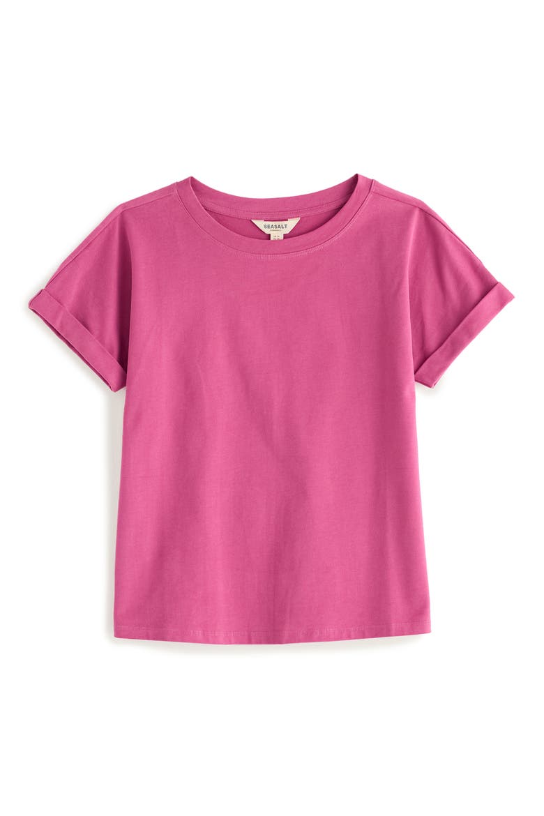 Porthzennor Organic Cotton T-shirt, Alternate, color, ROSA