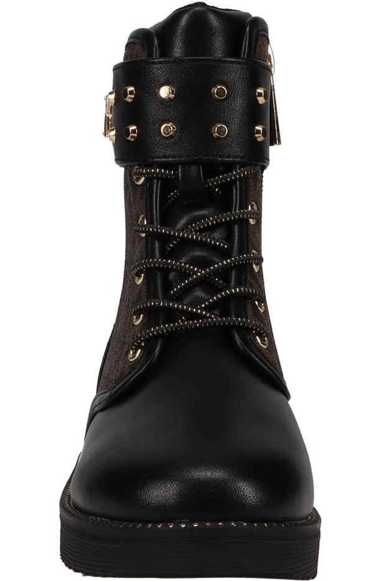 MICHAEL Michael Kors Haskell Studs Faux Patent Leather Boot, Alternate, color,