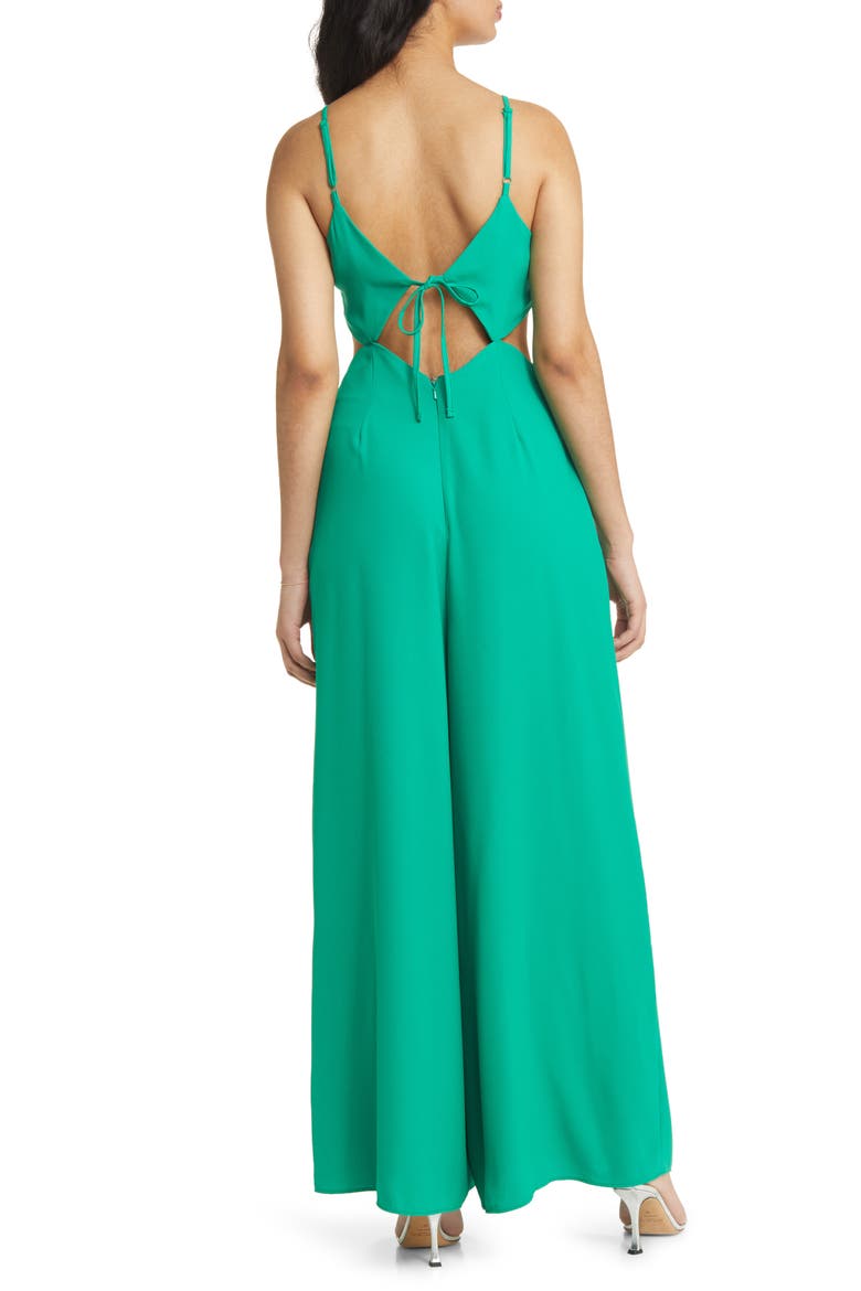 Cami Wide Leg Jumpsuit, Alternate, color, MEDIUM GREEN