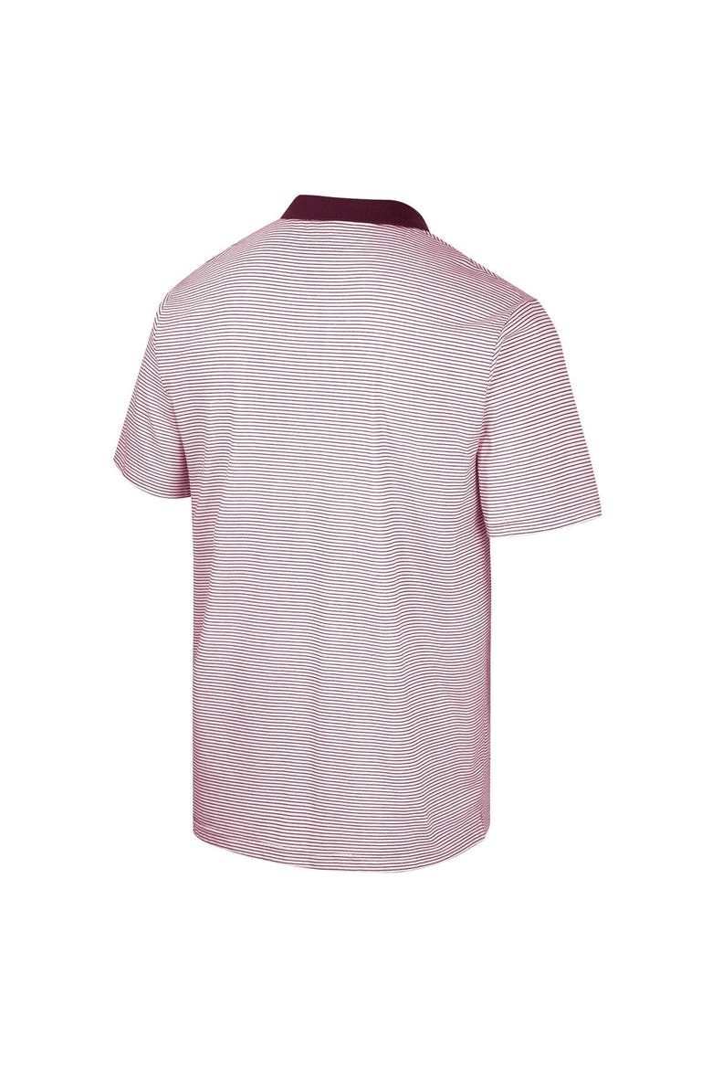 Men's Colosseum White Virginia Tech Hokies Print Stripe Polo, Alternate, color, White