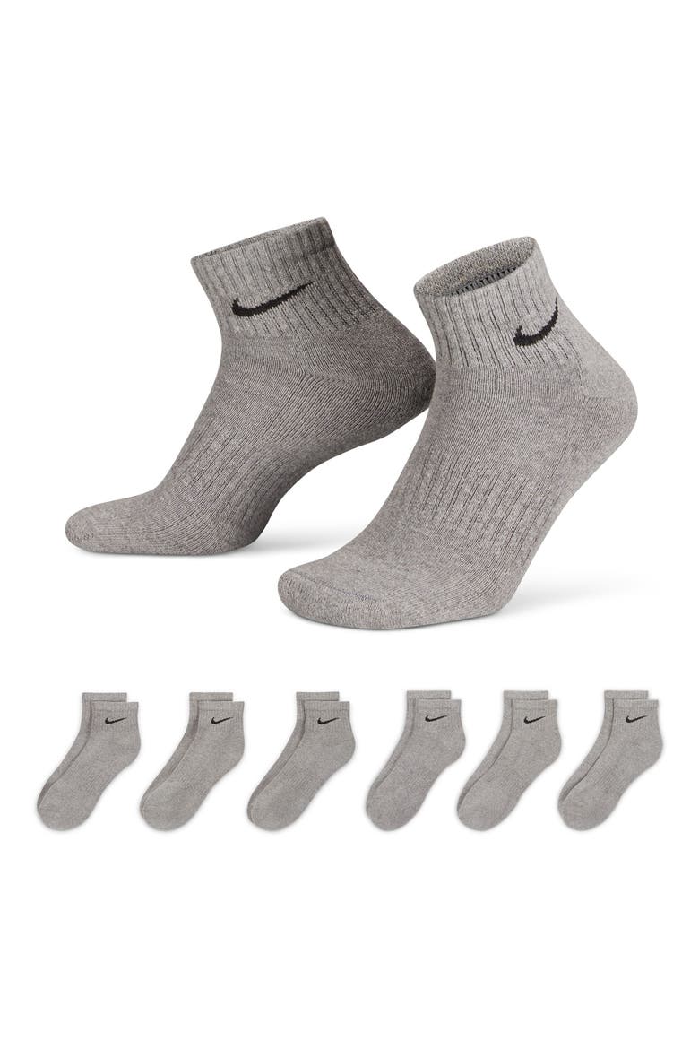 Everyday Cushion Socks - Pack of 6, Alternate, color, 064 CARB H/BLACK