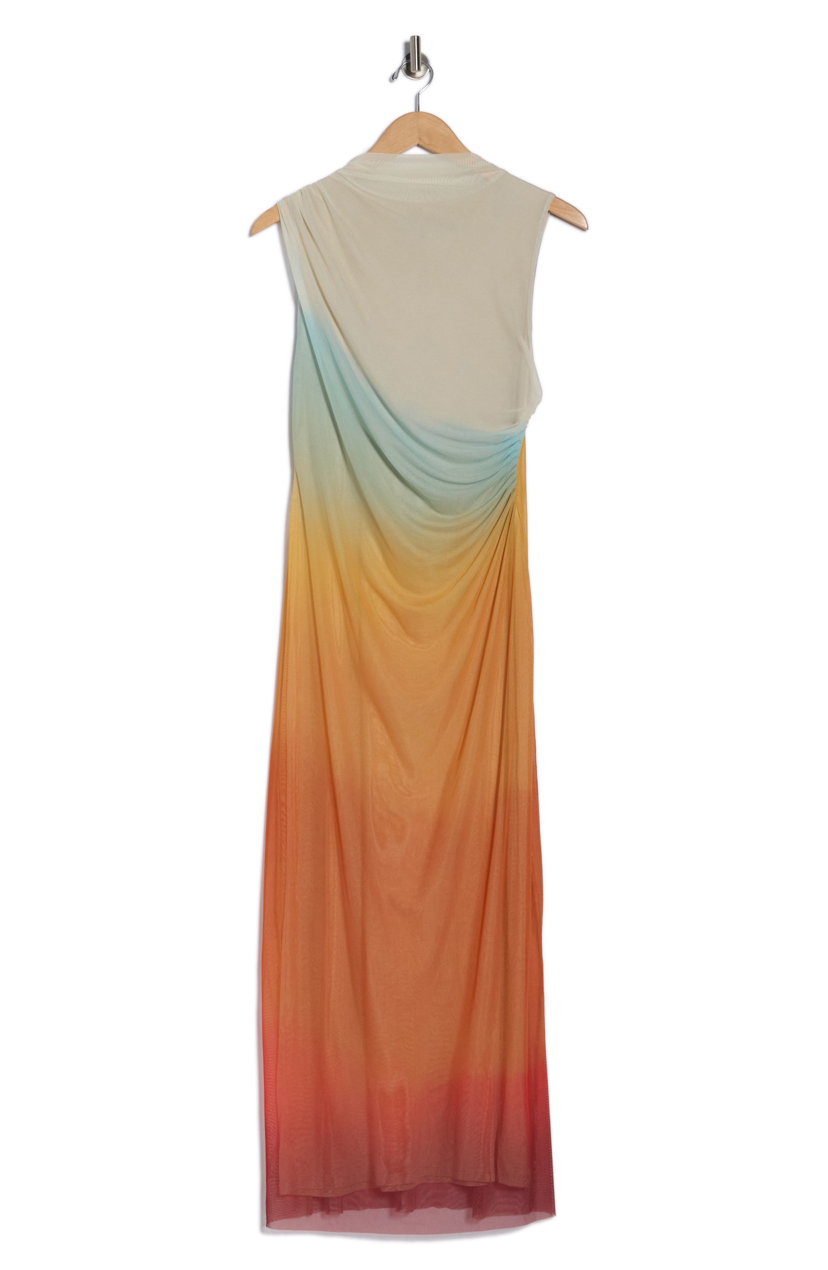 Desigual Ruched Ombré Maxi Dress