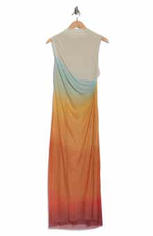 Desigual Ruched Ombré Maxi Dress
