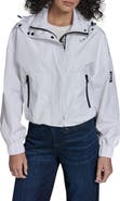 KARL LAGERFELD Short Hooded Logo Rain Jacket