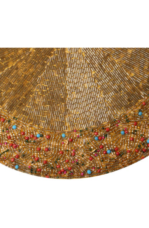 Tiramisu Jewel Beaded Placemat In Gold