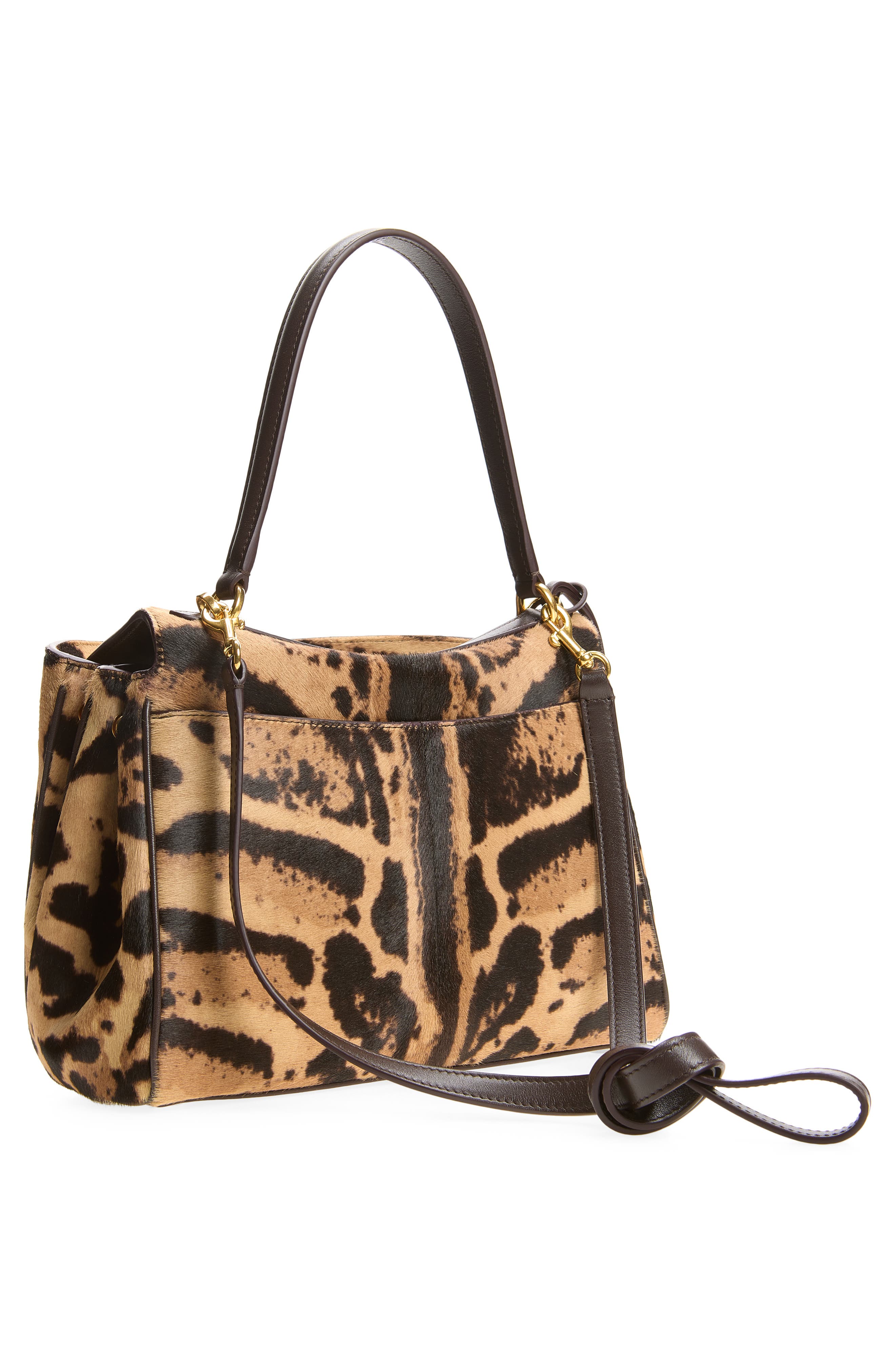 Small Rodeo Genuine Calf Hair Top Handle Bag, Alternate, color, 9220 NATURAL/ MOKA