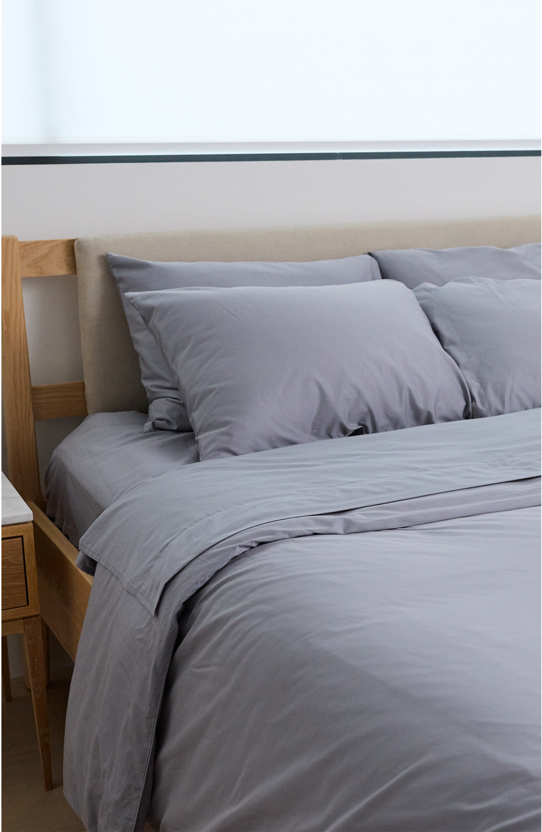 Slumber Cloud Performance Cotton Duvet Cover, Alternate, color, Pewter