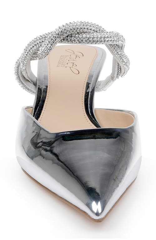 Jewel Badgley Mischka Women's Tiffani Evening Mules In Silver Disco