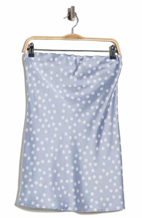 Renee C Polka Dot Strapless Tunic Top