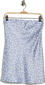Renee C Polka Dot Strapless Tunic Top
