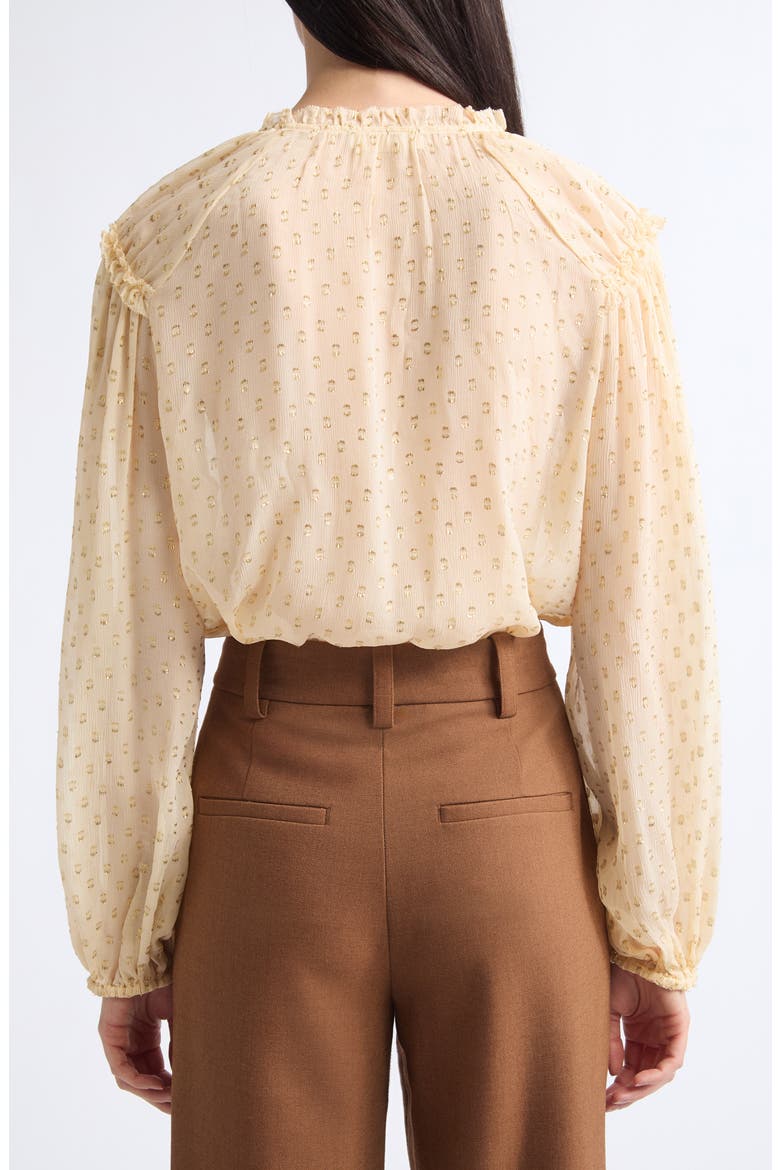 Elspen Long Sleeve Silk Blouse, Alternate, color, PEARL