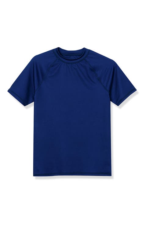 Boys Husky Short Sleeve UPF 50 Sun Protection Rash Guard