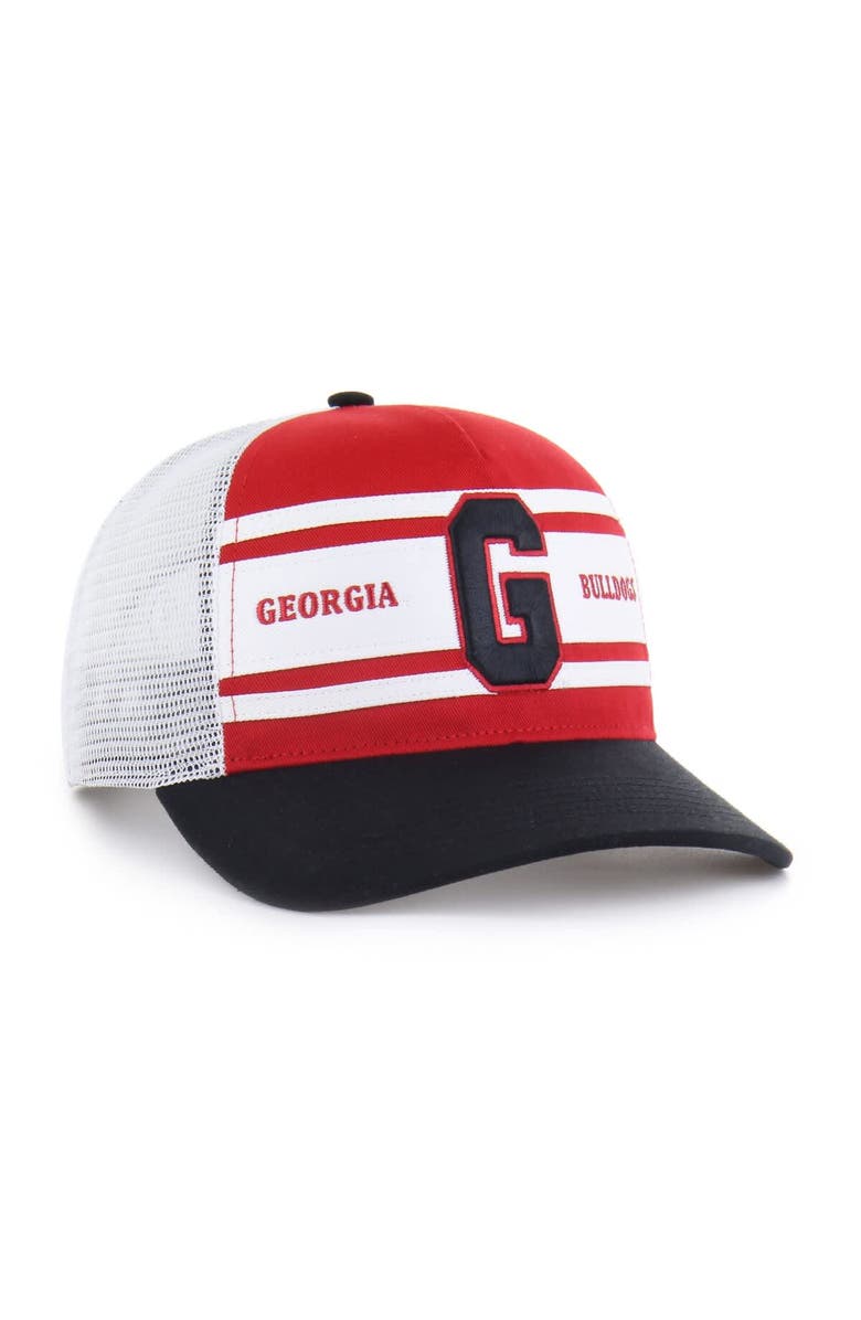'47 Youth '47 Red/Black Georgia Bulldogs Super Stripe Hitch Adjustable Trucker Hat, Alternate, color, 