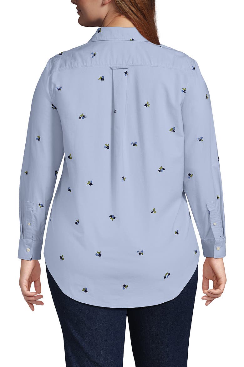 Oxford Shirt, Alternate, color, Soft Sky/Deep Sea Floral