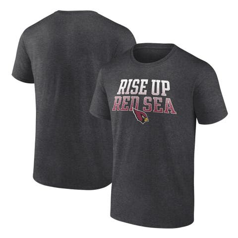 Men's Fanatics Branded Heathered Charcoal Arizona Cardinals Big & Tall Rise Up Red Sea Statement T-Shirt