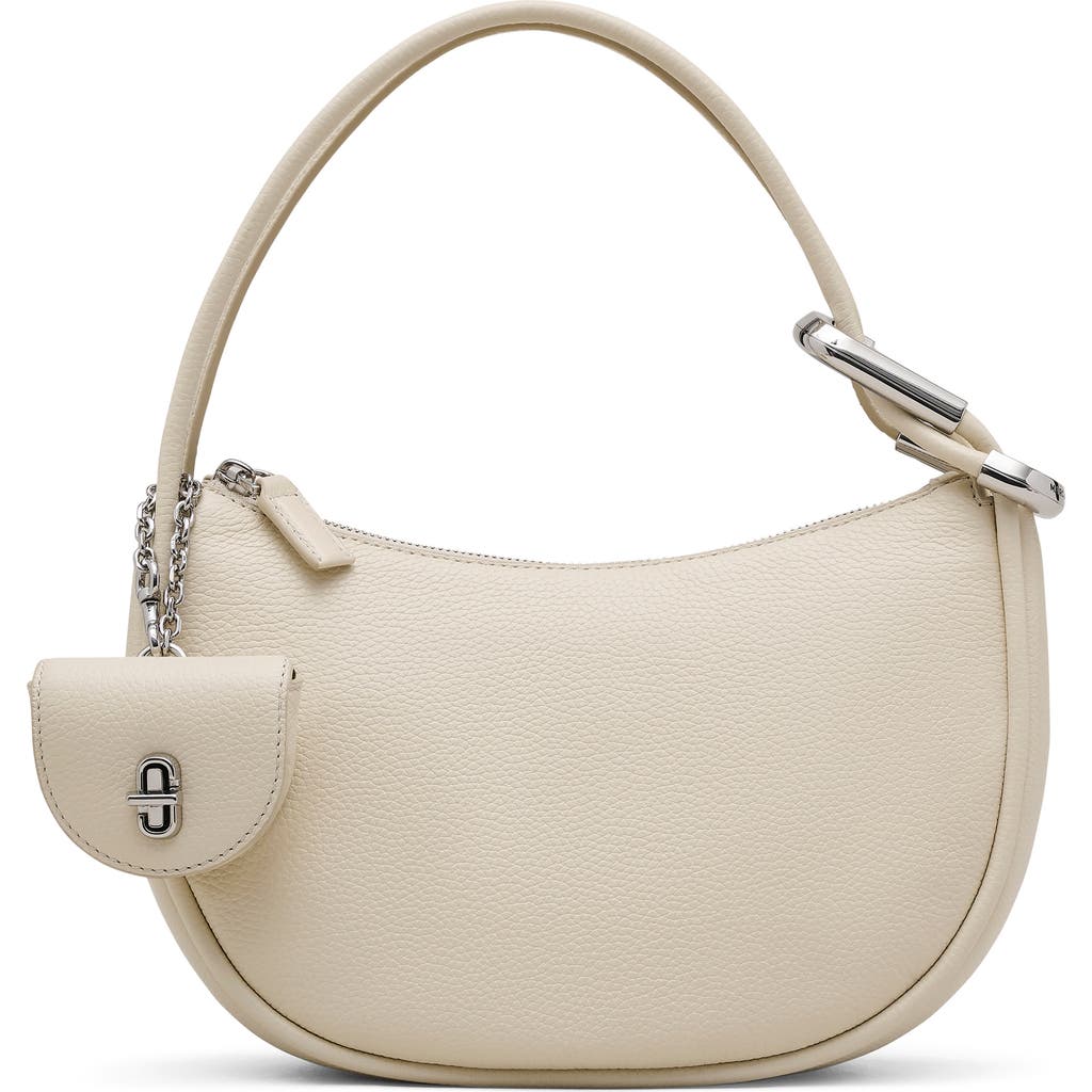 Marc Jacobs The Crescent Leather Shoulder Bag In Cloud White