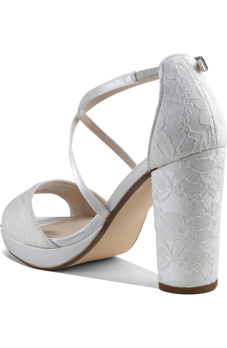 Touch Ups Violet Ankle Strap Platform Sandal, Alternate, color, White