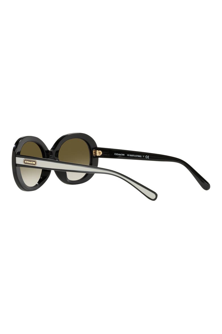 52mm Gradient Oval Sunglasses, Alternate, color, BLACK / OLIVE GRADIENT