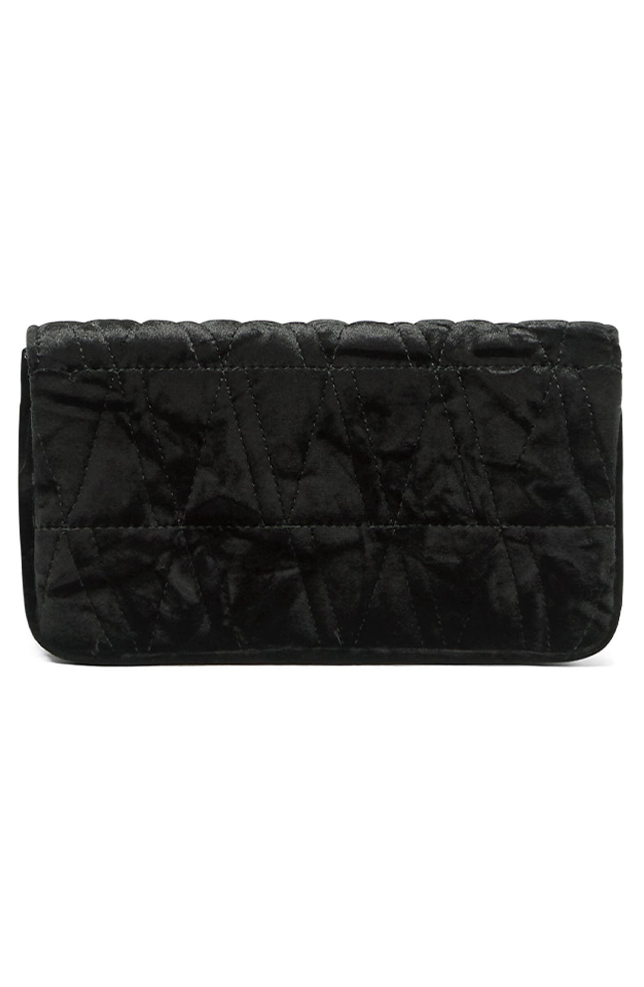 Versace Mini Virtus Quilted Velvet Evening Bag, Alternate, color, 