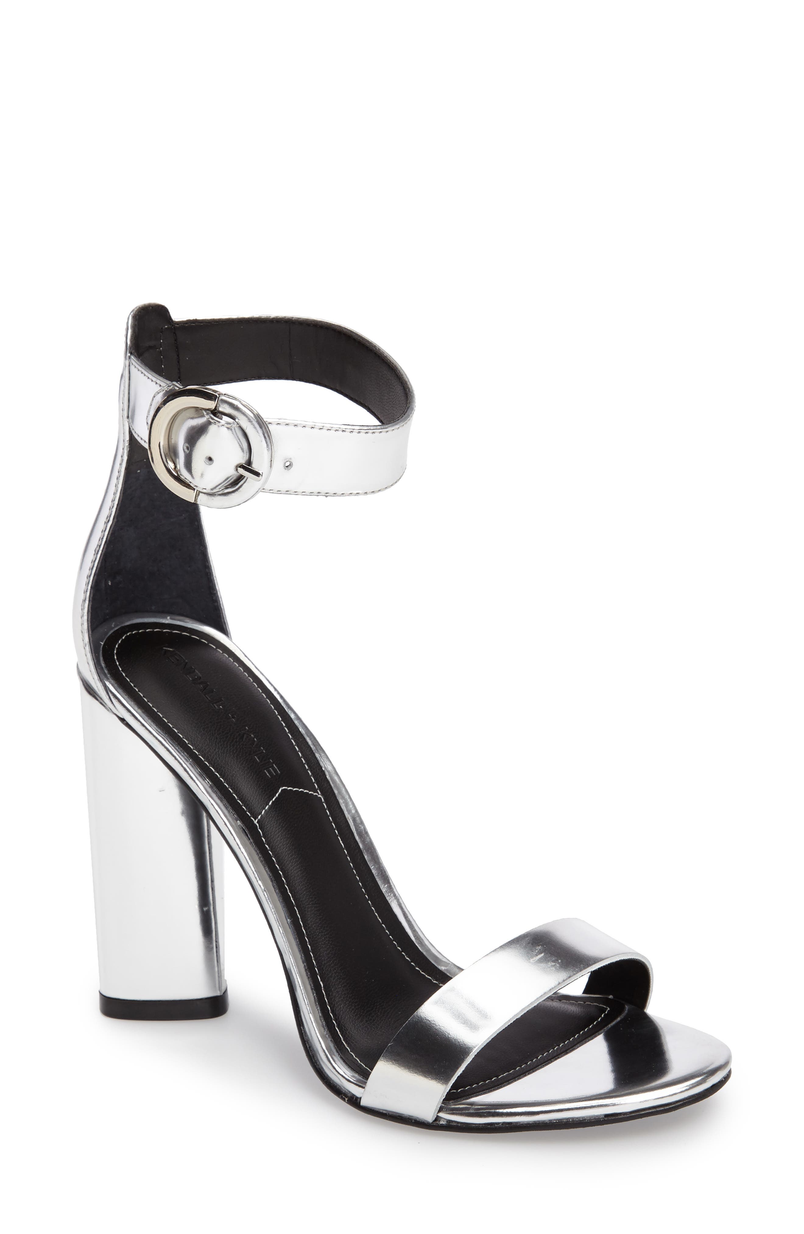 Giselle Strappy Sandal, Main, color, SILVER