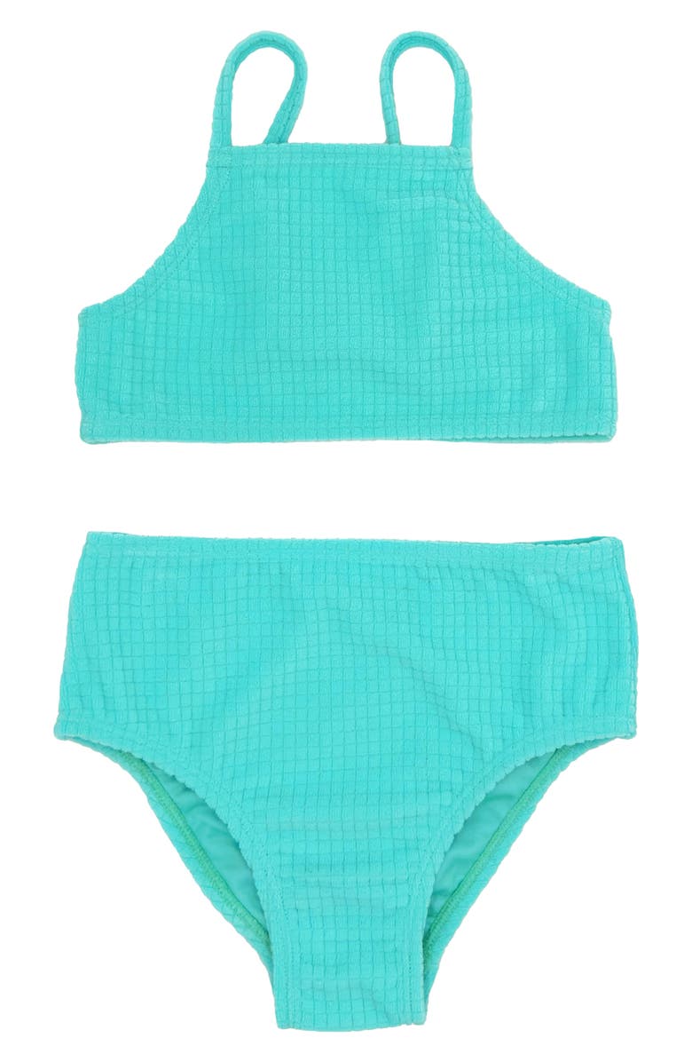 Feather 4 Arrow Kids' T-Street Terry Two-Piece Swimsuit, Main, color, Pool