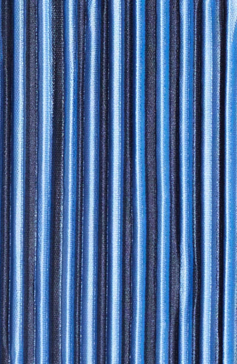 Ramy Brook Deyvani Stripe Strapless Maxi Dress, Alternate, color, Ribbon Blue Pleated