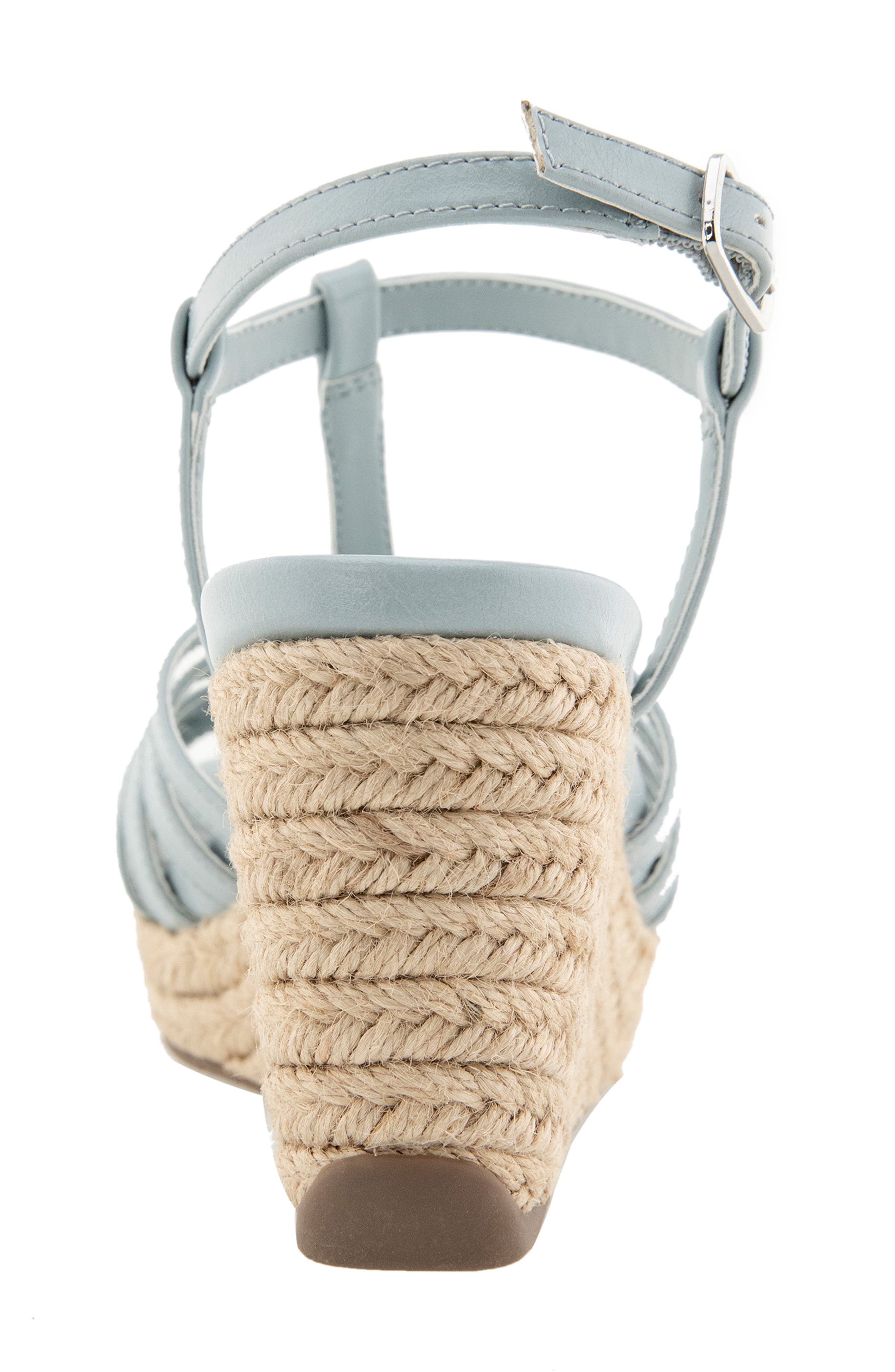 Capci Platform Wedge Sandal, Alternate, color, STEEL BLUE