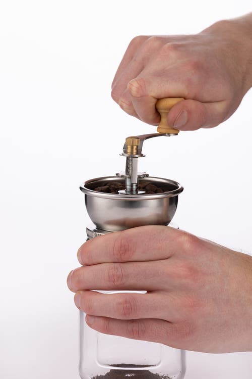 Kilner Coffee Grinder Set, Manual Grinder With Glass Storage Jar In Metallic