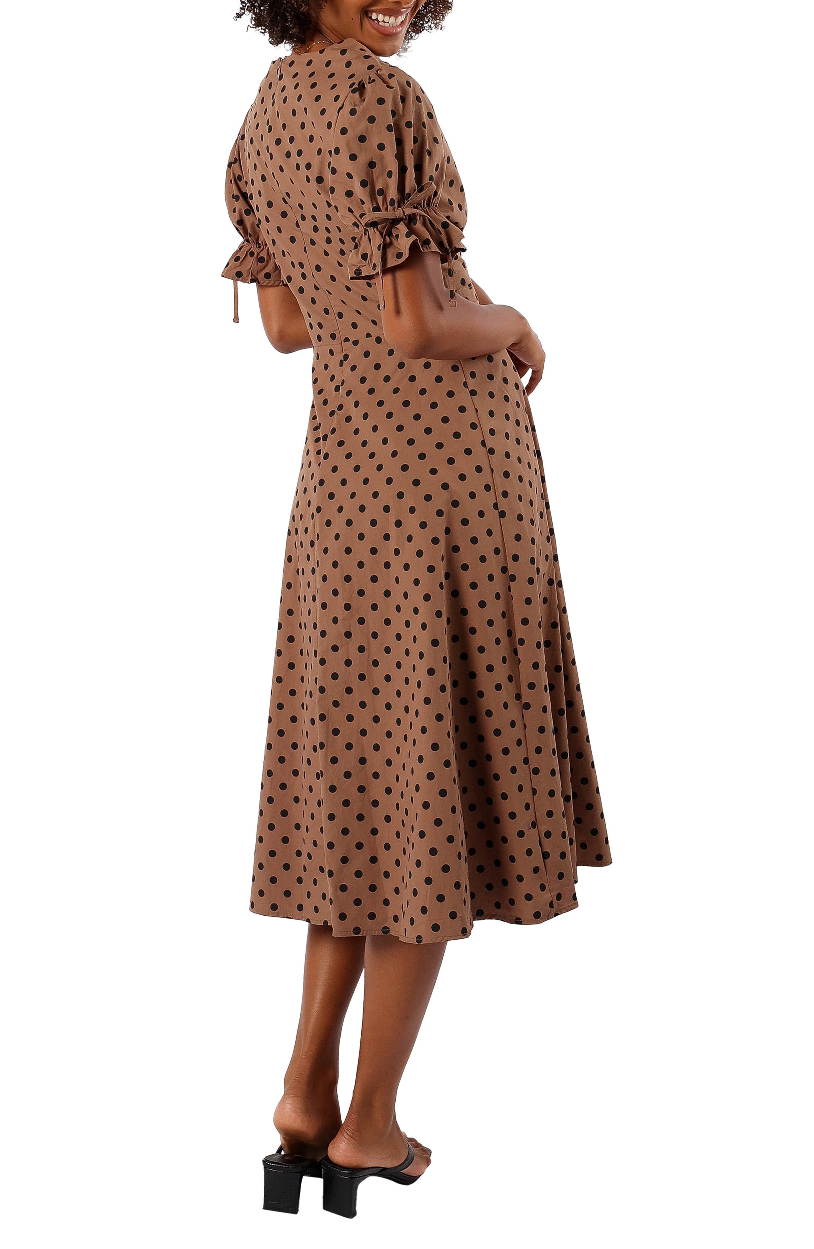 Charlie Polka Dot Cotton Midi Dress - image 2