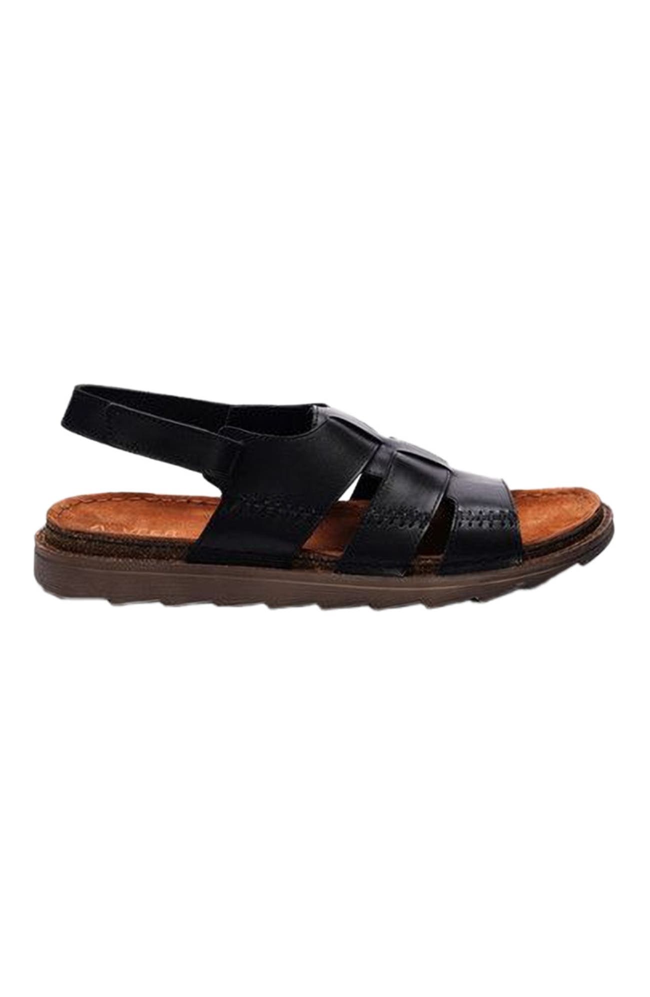 A. Veer Maldiva Back Strap Sandal, Alternate, color, Black Leather