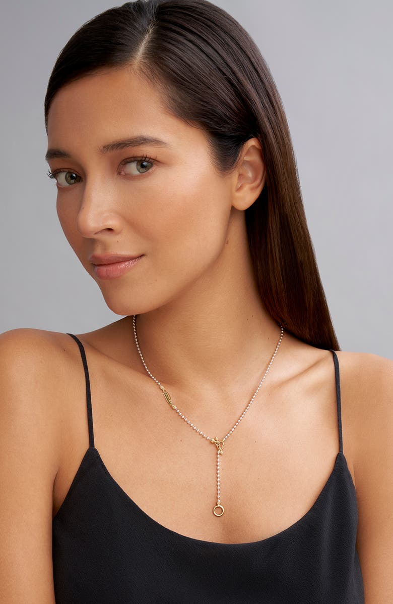 LAGOS Signature Caviar Two-Tone Beaded Toggle Necklace, Alternate, color, 