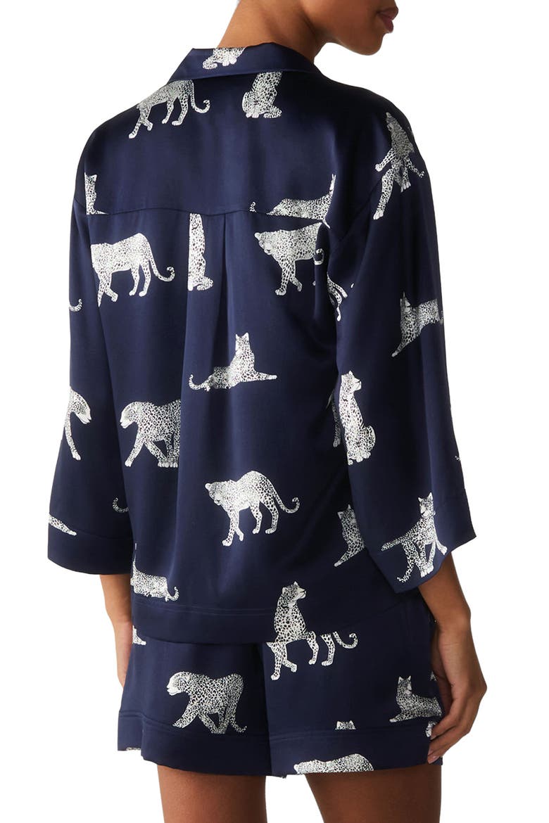 Olivia Silk Pajamas, Alternate, color, NAVY
