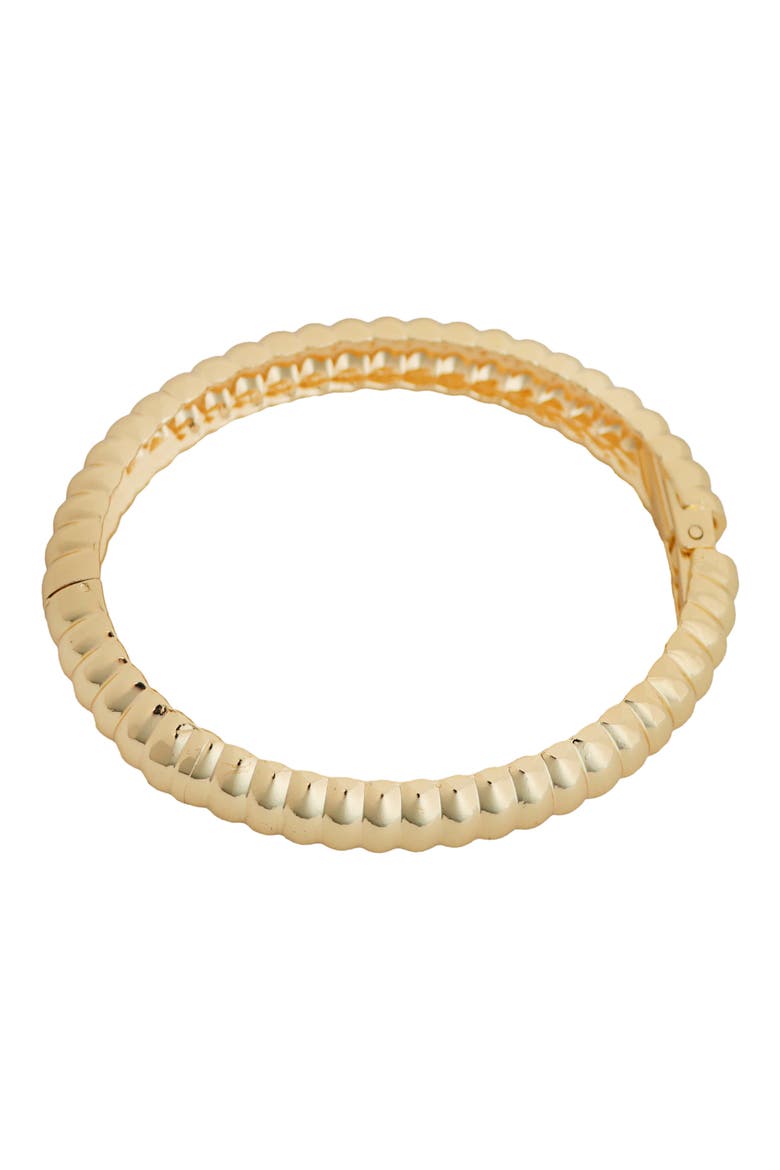 Grooved Hinge Bangle Bracelet, Main, color, GOLD