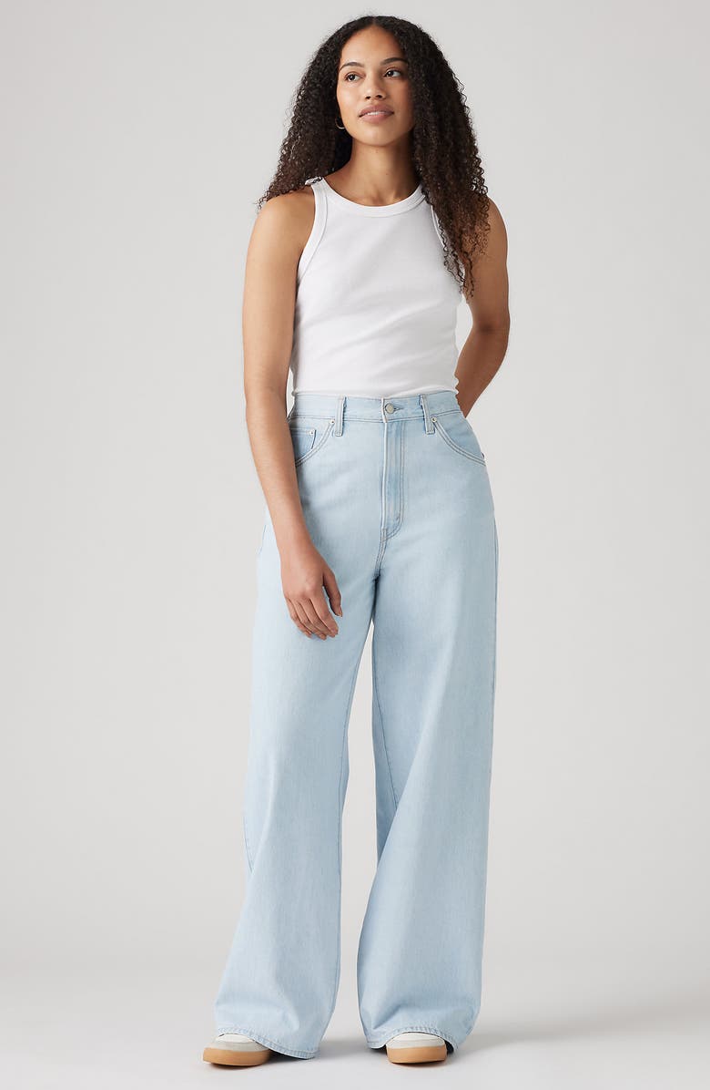 Levi's<sup>®</sup> Cinch High Waist Baggy Wide Leg Jeans, Alternate, color,