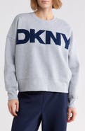 DKNY Exploded Flocked Logo Blouson Sweatshirt