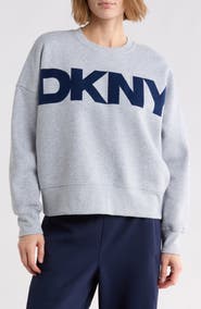 DKNY Exploded Flocked Logo Blouson Sweatshirt