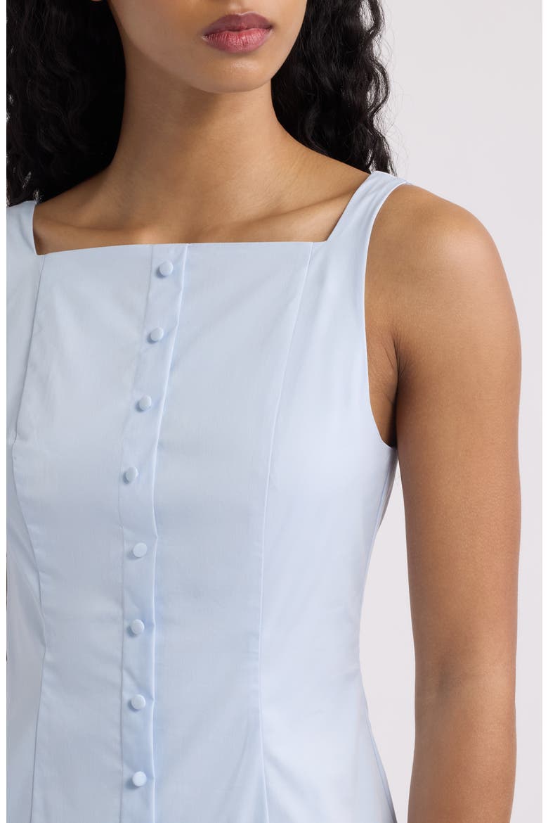 Rory Front Button Mini Sundress, Alternate, color, LIGHT BLUE