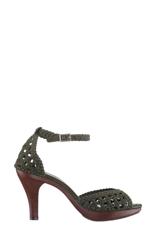 Nina Avenue Ankle Strap Sandal In Army