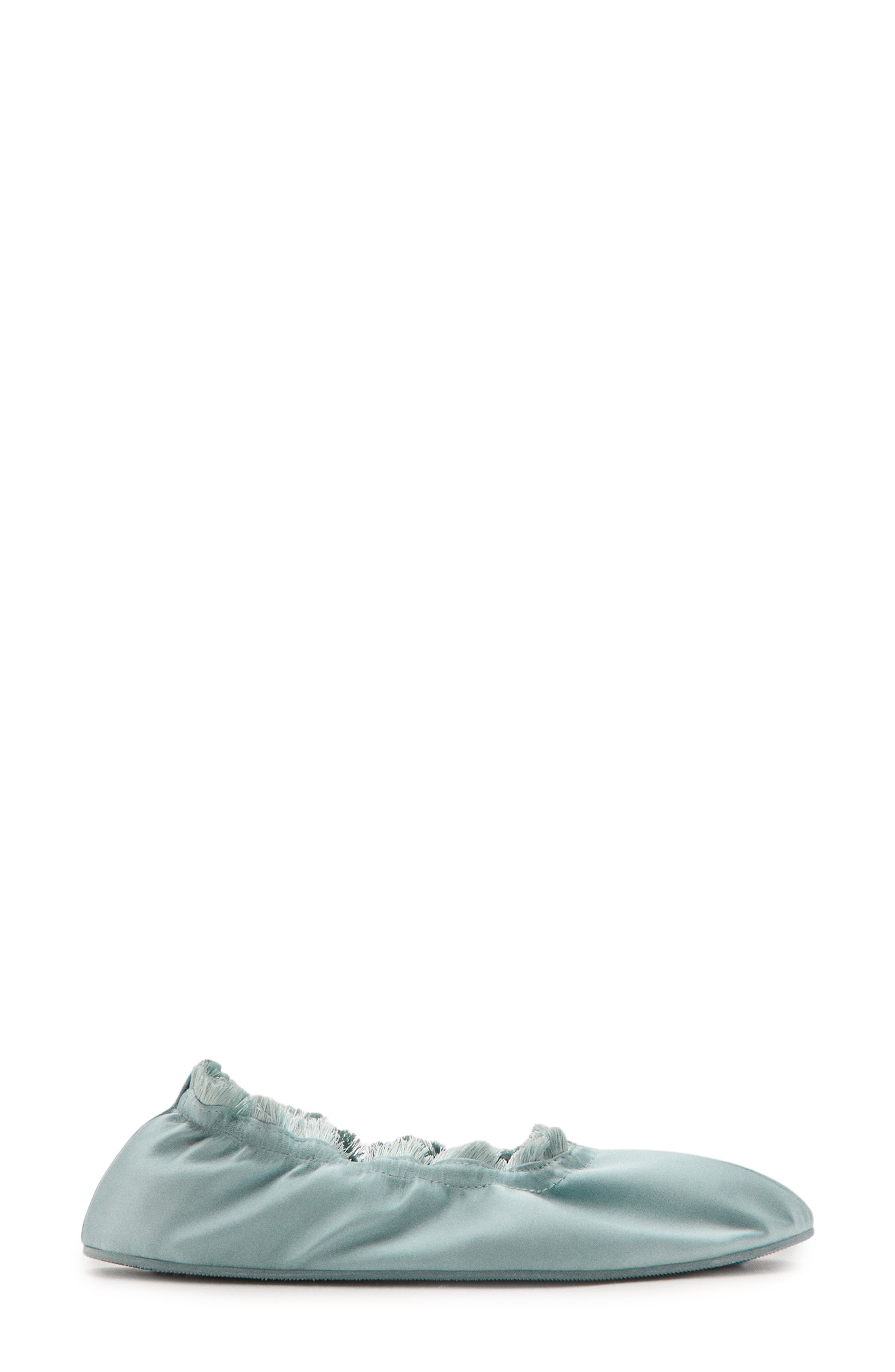 MANGO Satin Ballet Flat, Alternate, color, Blue