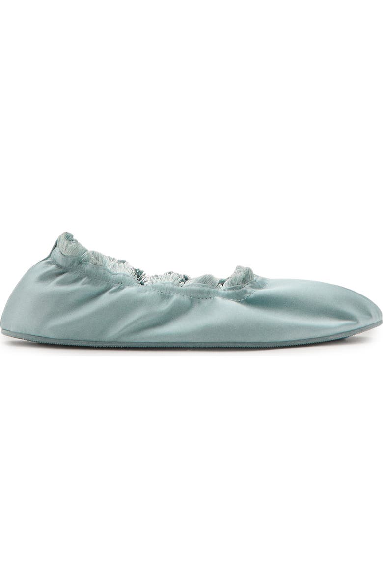 MANGO Satin Ballet Flat, Alternate, color, Blue
