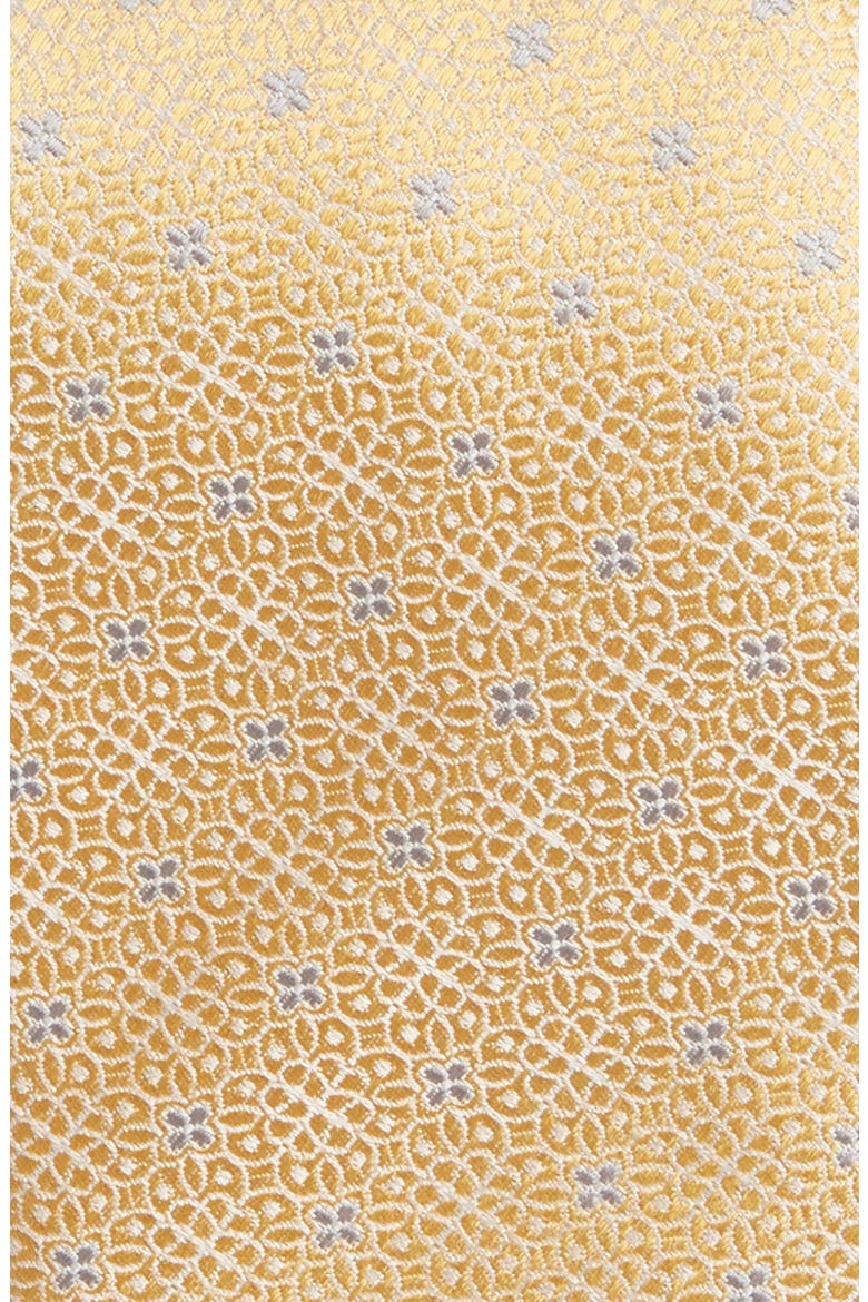 Floral Medallion Silk Tie, Alternate, color, YELLOW