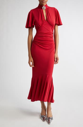 Cinq à online Sept Midi Red Cocktail Dress Size 4