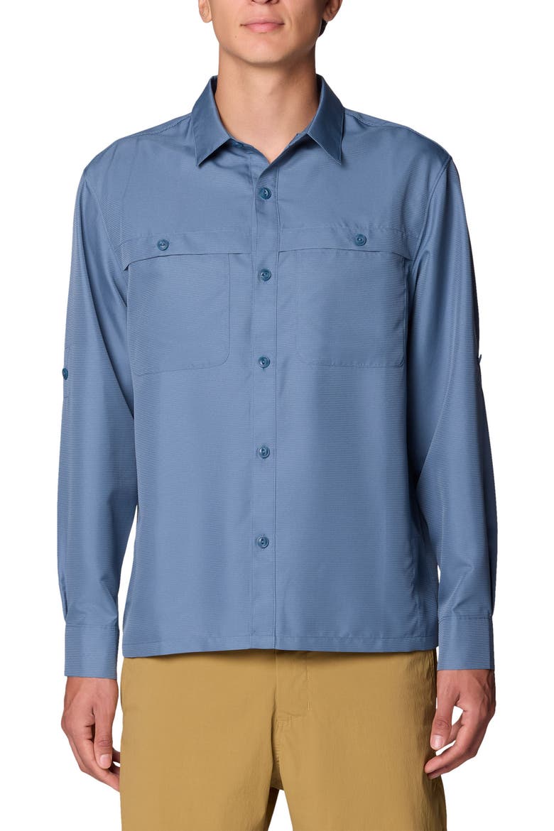 Sun Drift Cooling Long Sleeve Shirt, Main, color, ADRIATIC BLUE