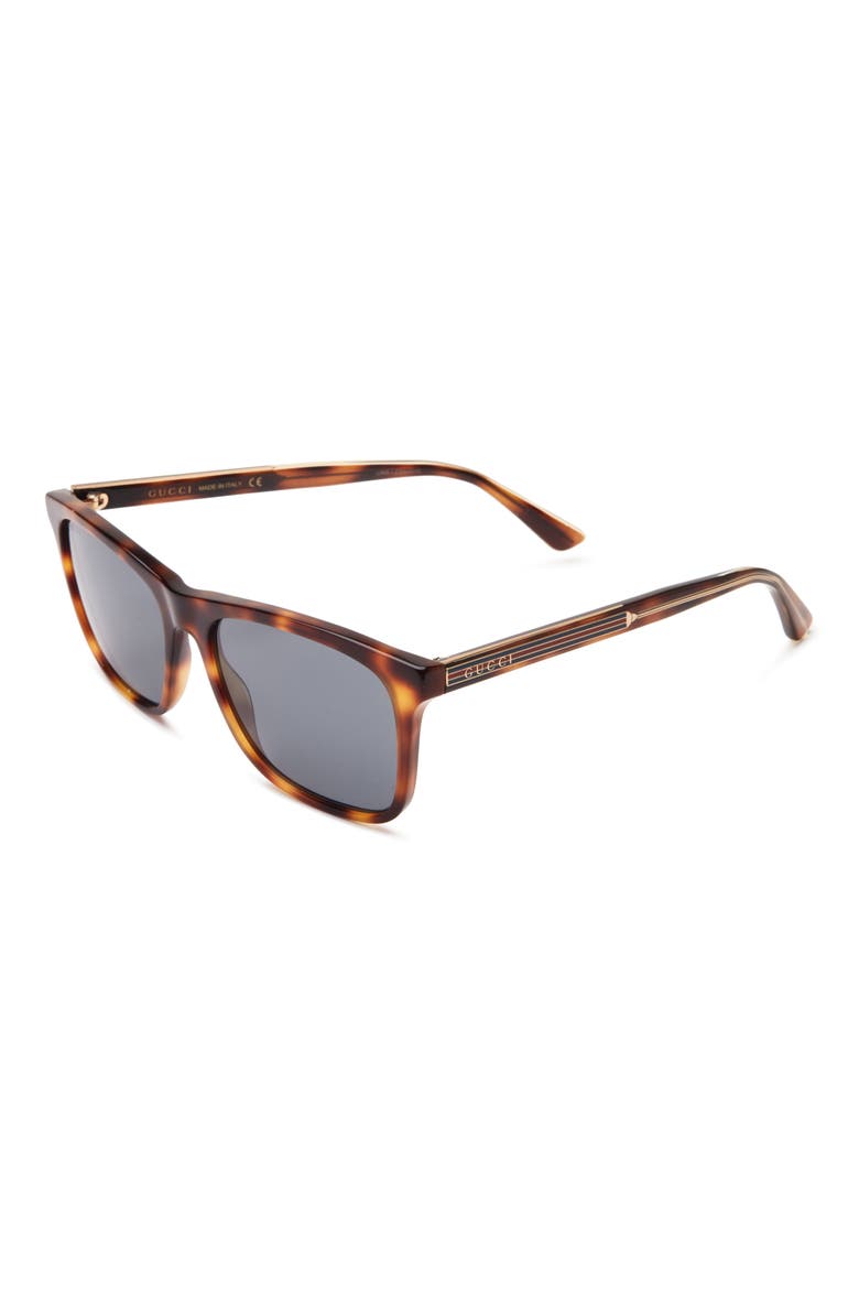 57mm Square Sunglasses, Alternate, color, HAVANA HAVANA BLUE