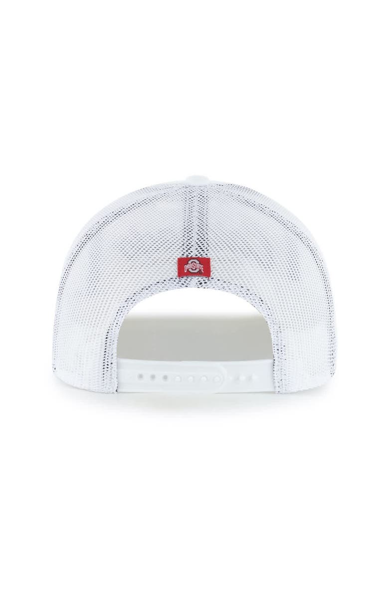 '47 Men's '47 White Ohio State Buckeyes Garner Rope Trucker Adjustable Hat, Alternate, color, 
