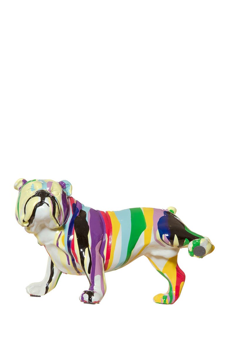 INTERIOR ILLUSIONS Graffiti Bulldog with Leg Up, Main, color, Graffiti/Multi-Color