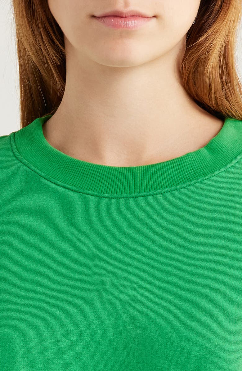 Beyond Yoga On the Go Crewneck Sweatshirt, Alternate, color, Home Court Green