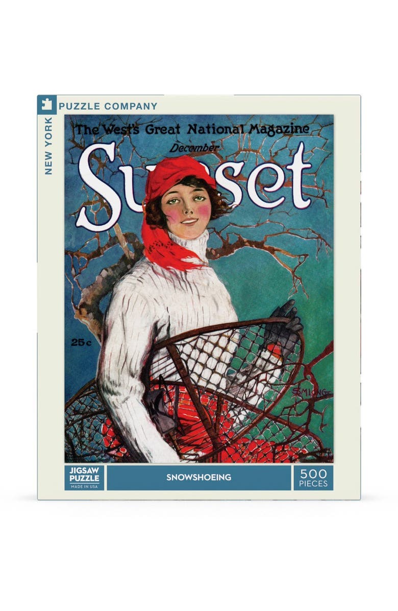 NEW YORK PUZZLE COMPANY Snowshoeing 500 Piece Puzzle, Main, color, NO COLOR