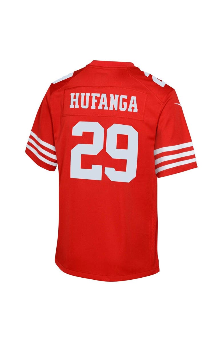 Nike Youth Nike Talanoa Hufanga Scarlet San Francisco 49ers Game Jersey, Alternate, color,